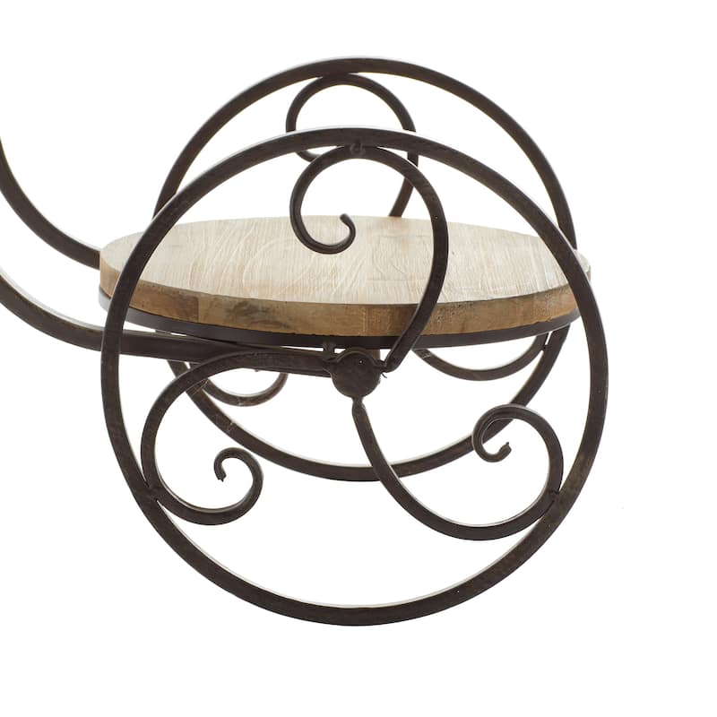 Brown Metal Indoor Outdoor 2 Tier Bike Indoor Outdoor Plantstand - 31 x 10 x 23