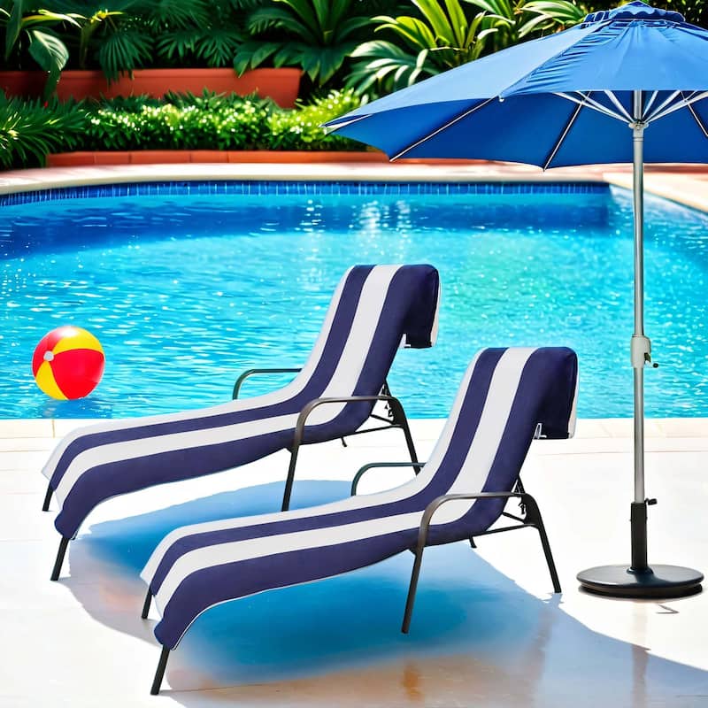 Superior Cabana Cotton Towel/ Chaise Lounge Chair Cover