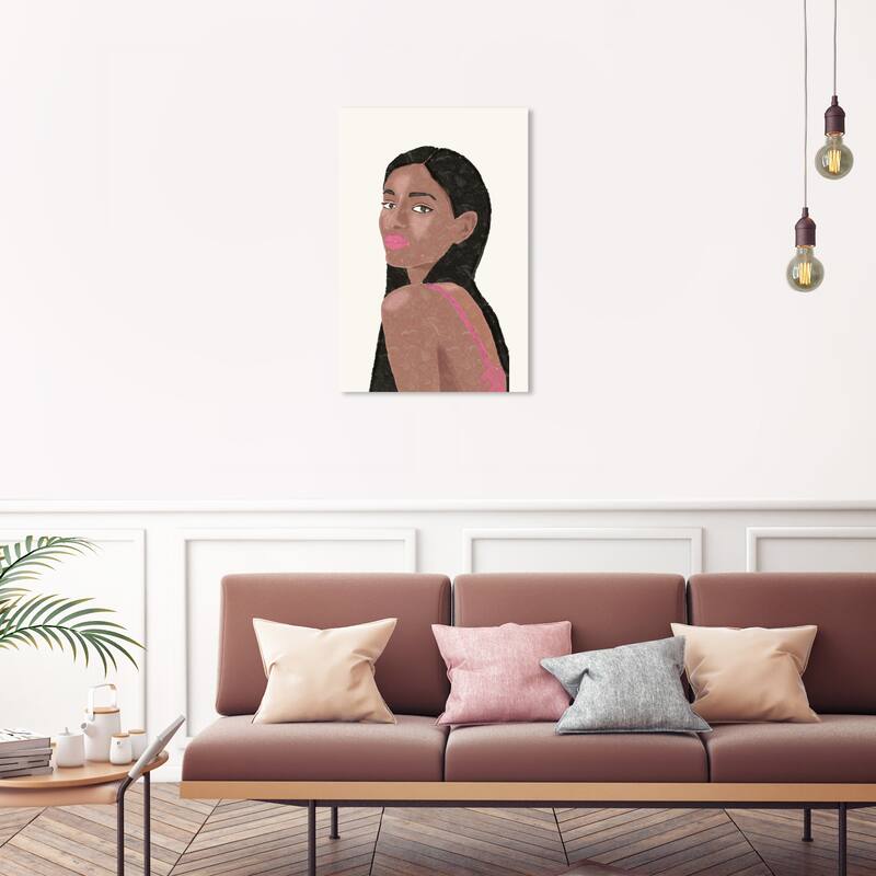 Wynwood Studio Canvas Fashion and Glam Elle Brown and Modern & Contemporary Wall Art Canvas Print - 30 x 20