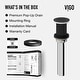 preview thumbnail 5 of 50, VIGO 1.75" W Vessel Bathroom Sink Grid Drain