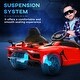 preview thumbnail 11 of 12, 12V Licensed Lamborghini Aventador Kids Ride-On Car with Remote Control, Scissor Doors, Music, Lights, Suspension, for Ages 3-6