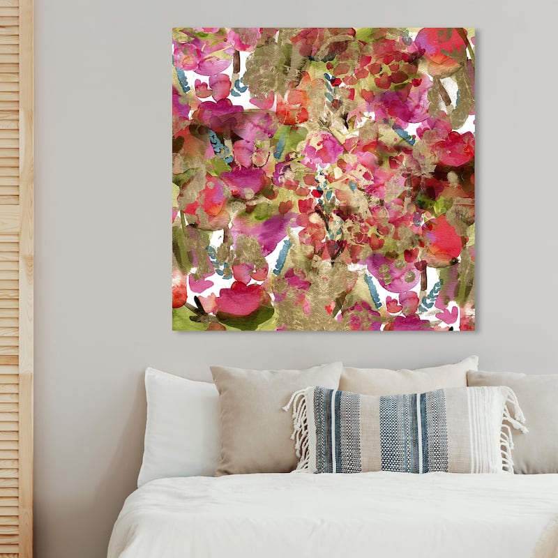 Wynwood Studio Canvas Abstract Into The Wild Pink and Modern & Contemporary Wall Art Canvas Print - 40 x 40