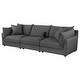 preview thumbnail 4 of 16, Sasha 3-Piece Upholstered Sofa Barely Black