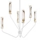 preview thumbnail 1 of 5, Maxim 16176 Regent 6 Light 36" Wide LED Abstract Chandelier Light French Gray / Natural Aged Brass