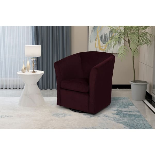 Lana Upholstered Swivel Armchair Overstock 31967277