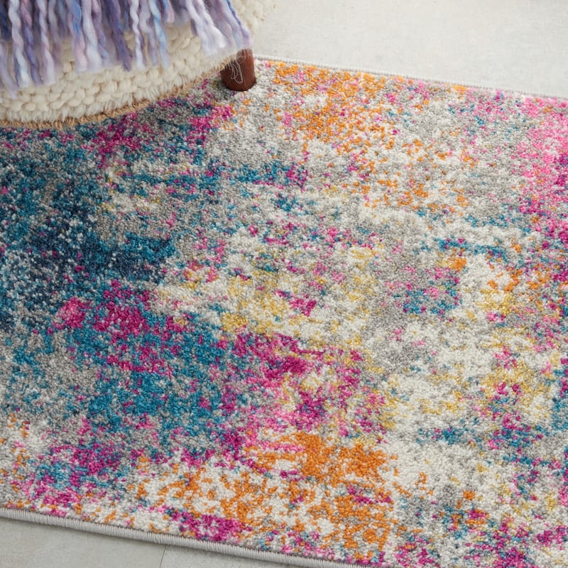 Nourison Passion Abstract Watercolor Multicolor Area Rug