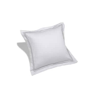 600 Thread Count Cotton 2 Stripe Embroidered Sham Cover Set