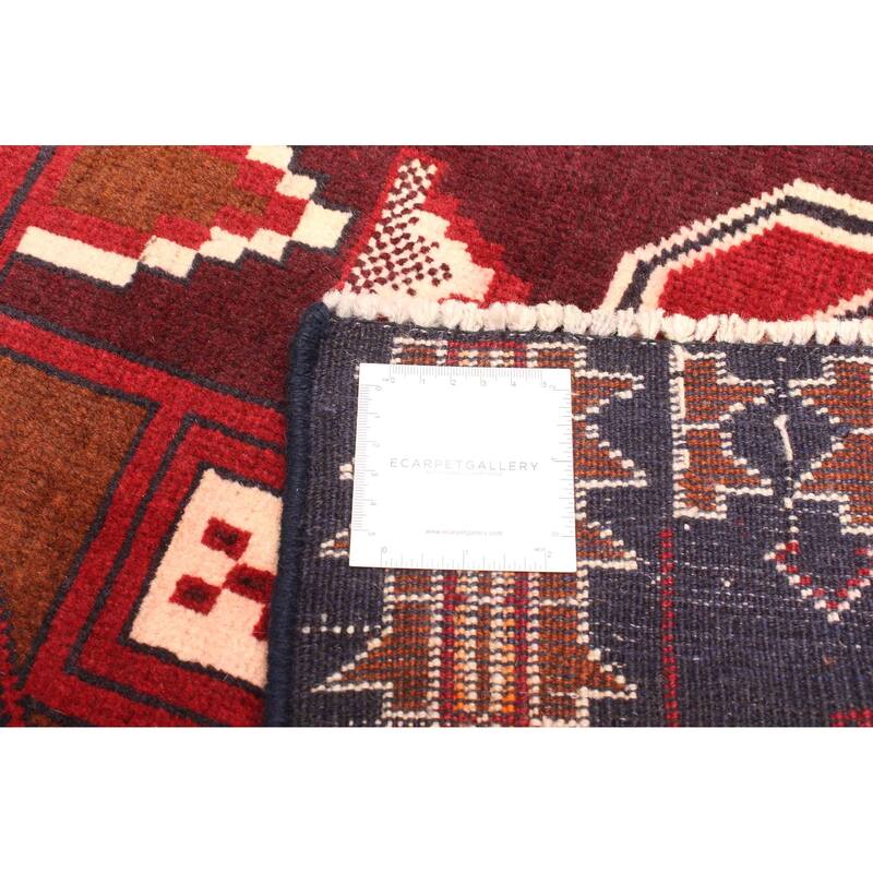 ECARPETGALLERY Hand-knotted Teimani Burgundy Wool Rug - 2'10 x 4'6