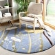 preview thumbnail 50 of 84, SAFAVIEH Handmade Soho Teuta Gardens N.Z. Wool Rug 6' Round - Blue/Multi - Round