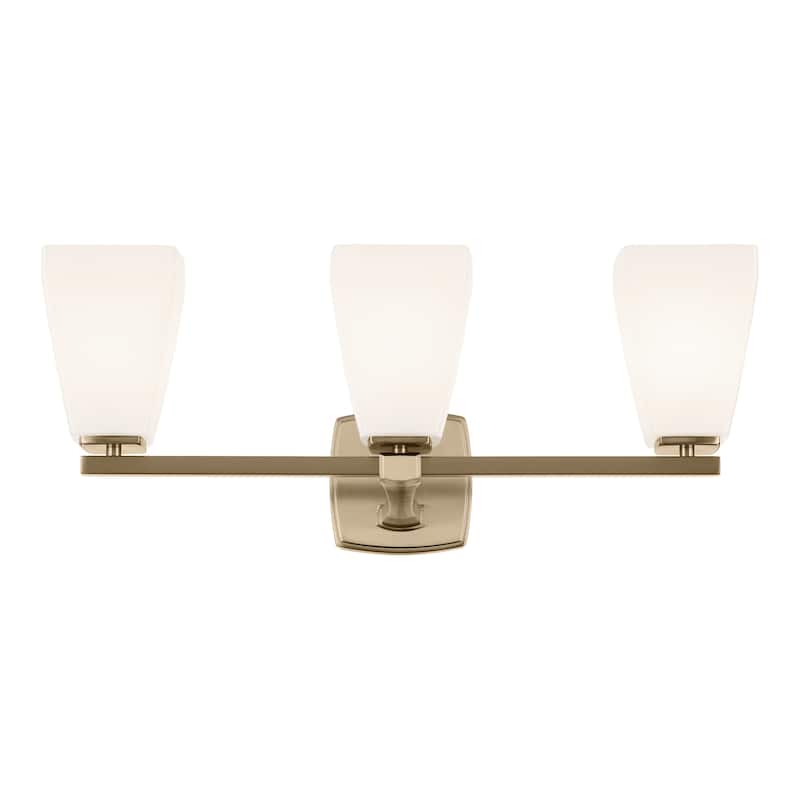 Kichler Lighting Marant 23.75" 3-Light Vanity Light with Opal Glass in Champagne Bronze