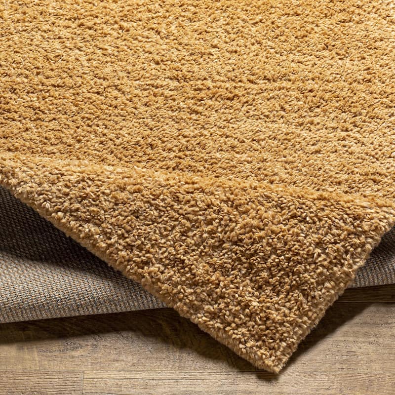 Livabliss Deluxe Shag Minimalist Medallion Area Rug