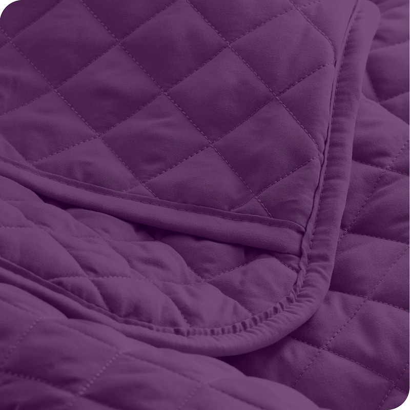 Bare Home Diamond Stitched Lightweight Microfiber Coverlet Set