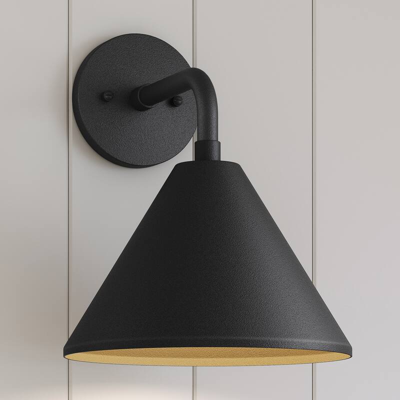 Axston 1-Light Outdoor Wall Sconce Textured Black - Textured Black