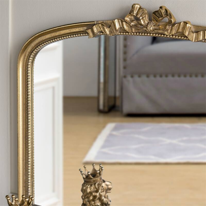 40.2" x 29.9" Baroque Style Gold Arch Mirror