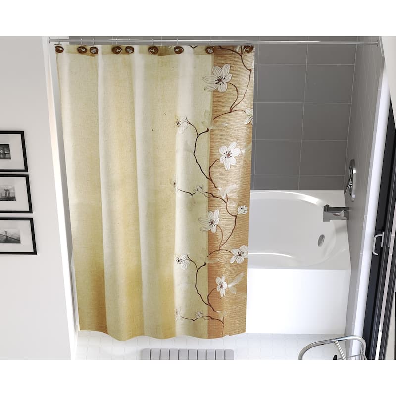 Magnolia Vine Fabric Shower Curtain