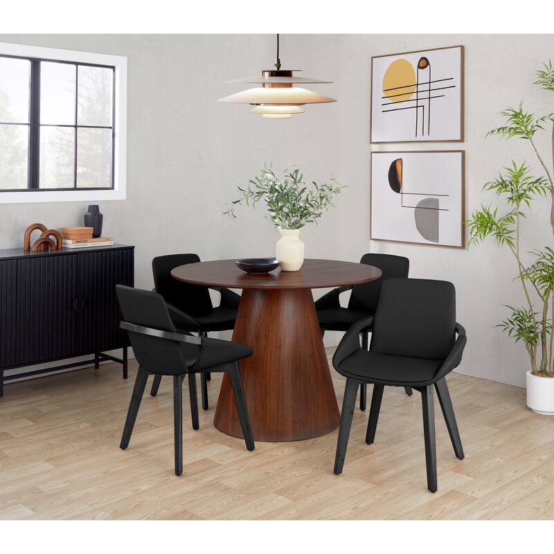 Porch & Den Pugo Contemporary Chair with Black Finish