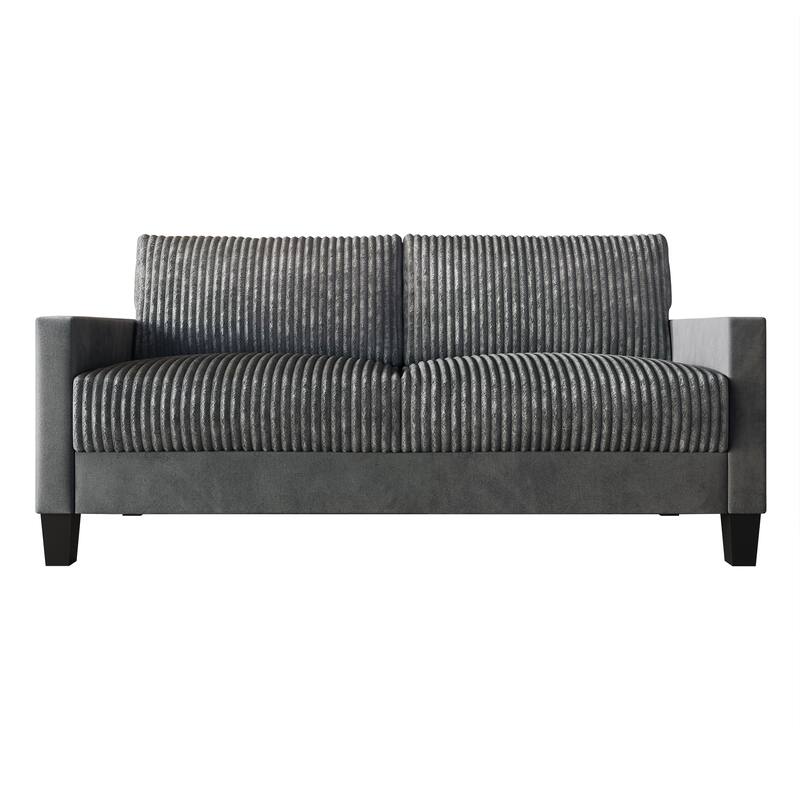 CraftPorch Corduroy Mid-Century Modern Velvet Upholstered 3-Piece Living Room Set