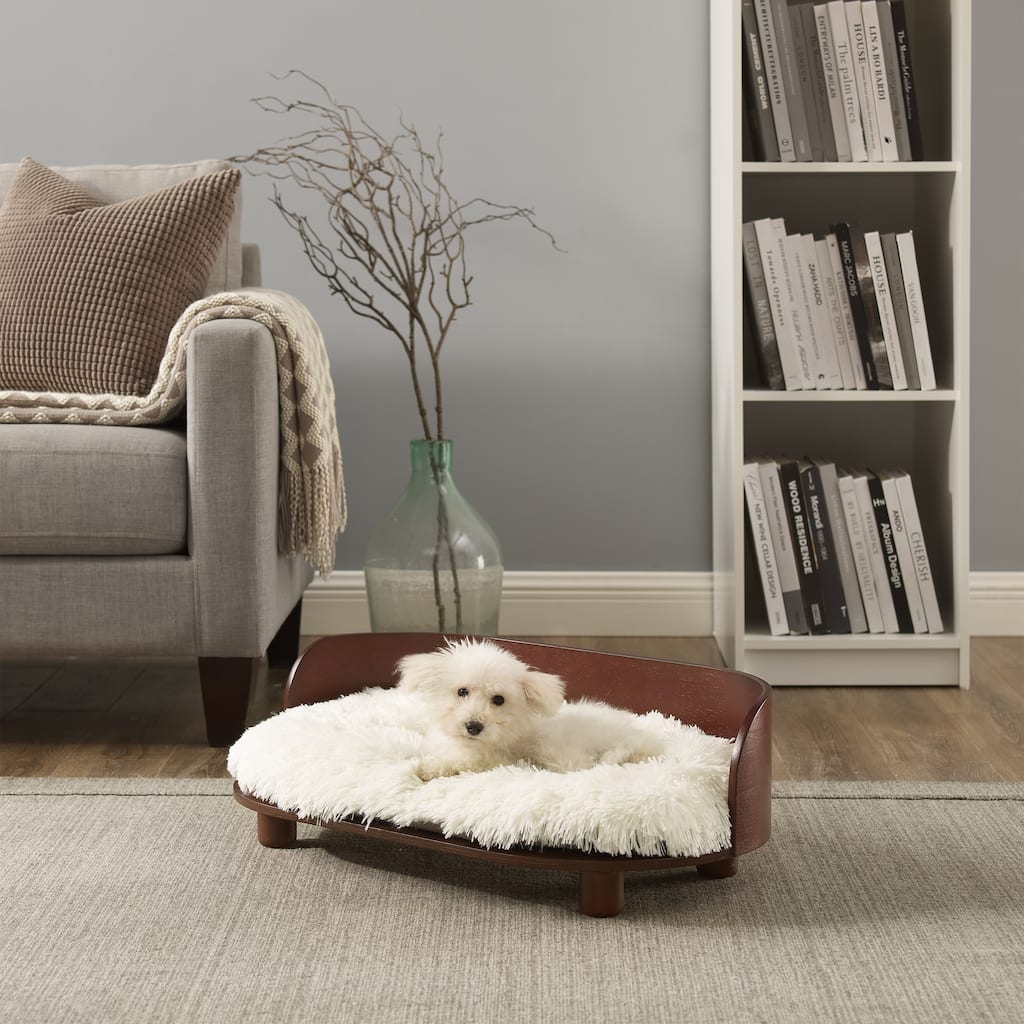 Sam's Pets Kuai Dog Bed Bent Wood Medium dark Brown