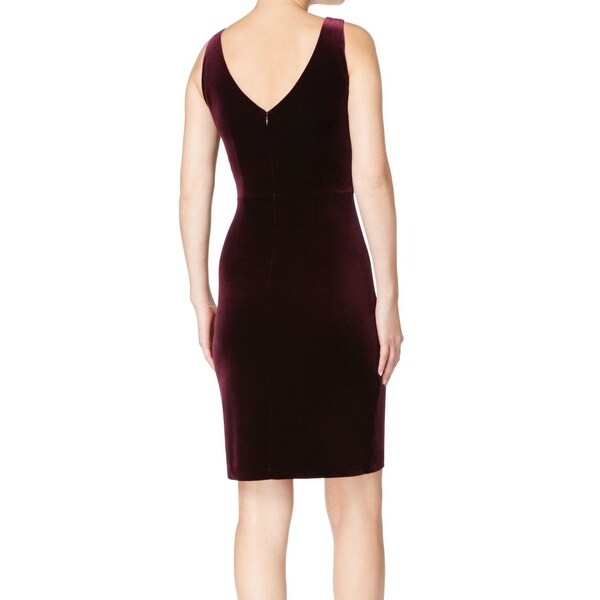 calvin klein purple velvet dress