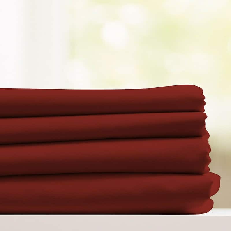 Soft As Cotton Hotel Quality 4-piece Bed Sheet Set - Red - Queen