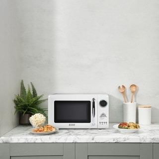 HADEN Countertop .7 Cubic Ft. Microwave 700 Watt Defrost & Express Settings and Timer