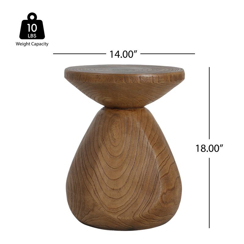 Christopher Knight Home - Patti Classic Outdoor MGO Side Table with Wood Grain Finish - Set of 1