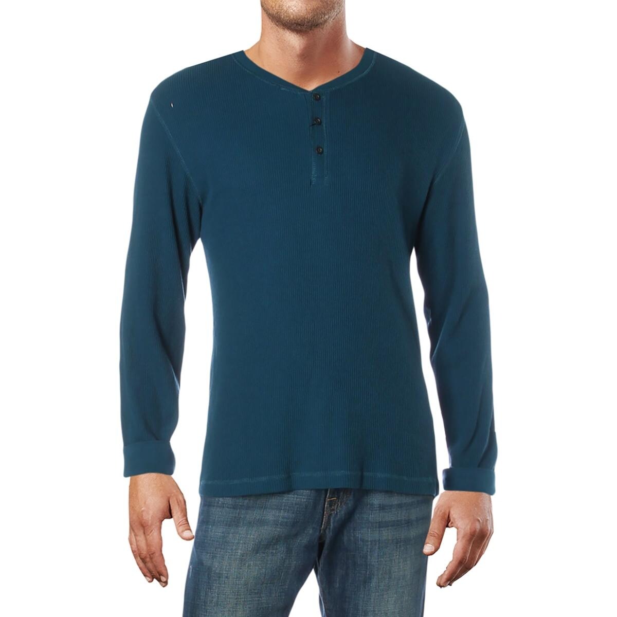 Shop Dawson Brooks Mens Henley Shirt Waffle Textured Free
