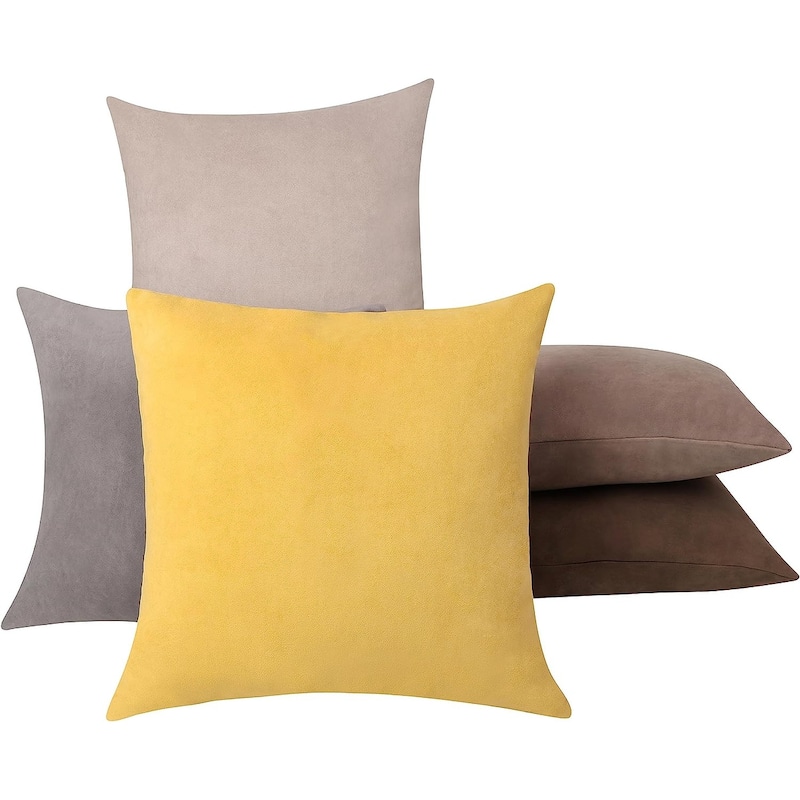 Delara Pack of 1 Velvet Decorative Throw Pillow Cover 20x20 Inches, Cushion Cover, Soft and Breathable Fabric, Hidden Zipper