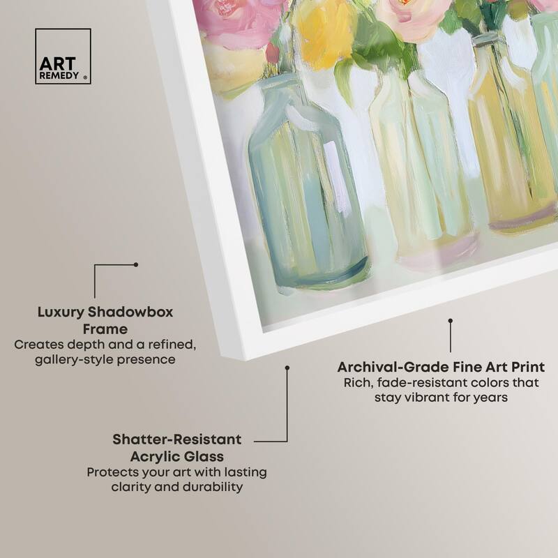 Bottled Blooms Shadowbox by Art Remedy