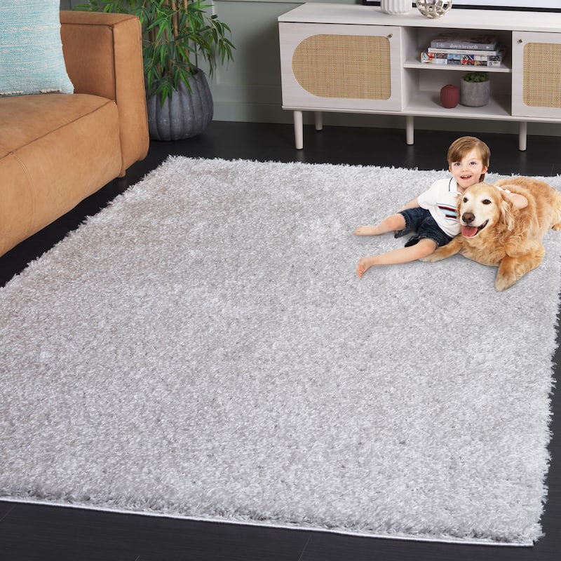 SAFAVIEH Lindsay Shag Luann Contemporary Rug - 8' x 10' - Grey