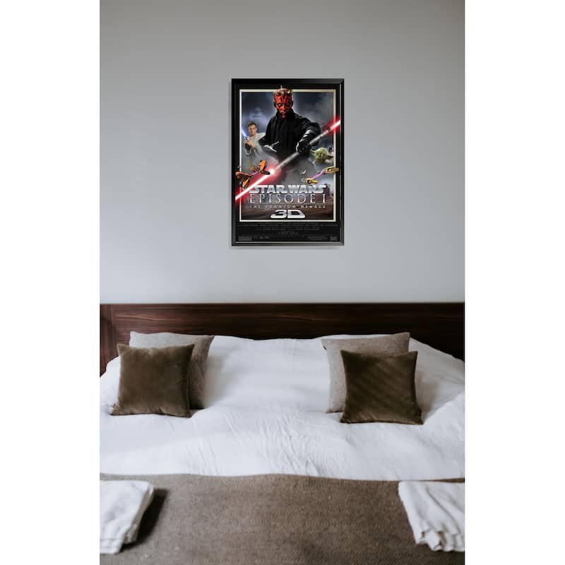 Star Wars Episode 1 Phantom Menace Framed Poster - 24 x 36 Inch