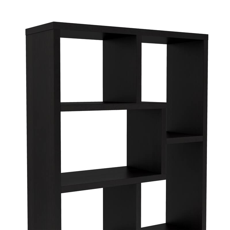 DH BASIC Modern Geometric 8-Shelf Open-Back Bookcase by Denhour