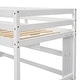 preview thumbnail 4 of 10, Twin Loft Bed with built-in desk and bookcase, White