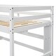 preview thumbnail 14 of 13, Twin Loft Bed with built-in desk and bookcase of three compartments, Guardrails and Ladder,White