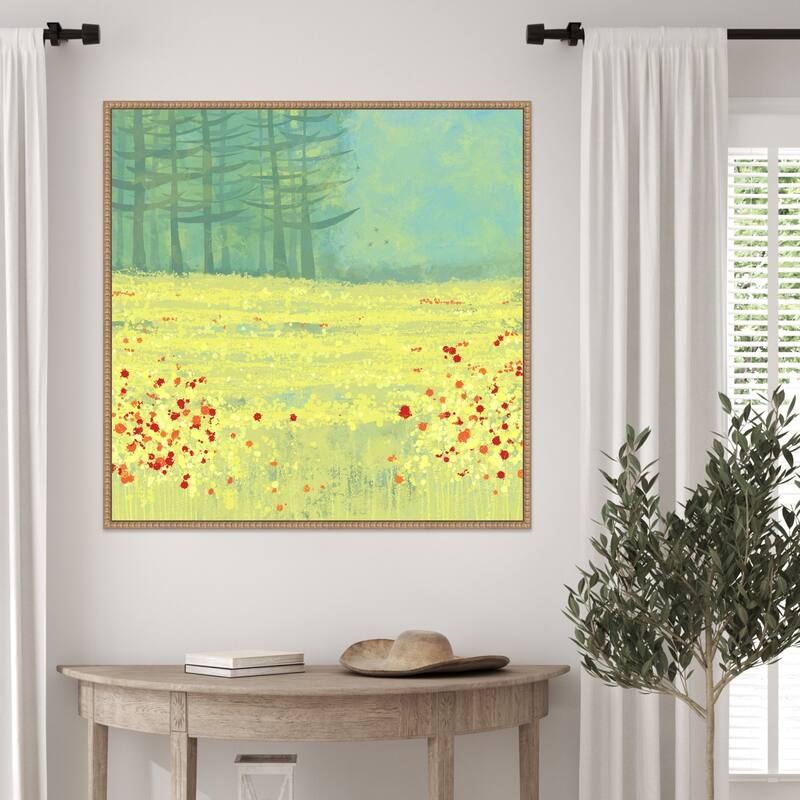Meadow Near Perigueux France by Nic Squirrell Framed Canvas Wall Art Print