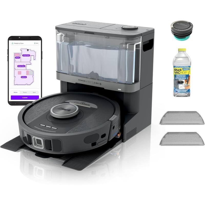 Shark R-RV2820YE PowerDetect 2-in-1 Robot Vacuum&Mop,Gray-Certified Refurbished