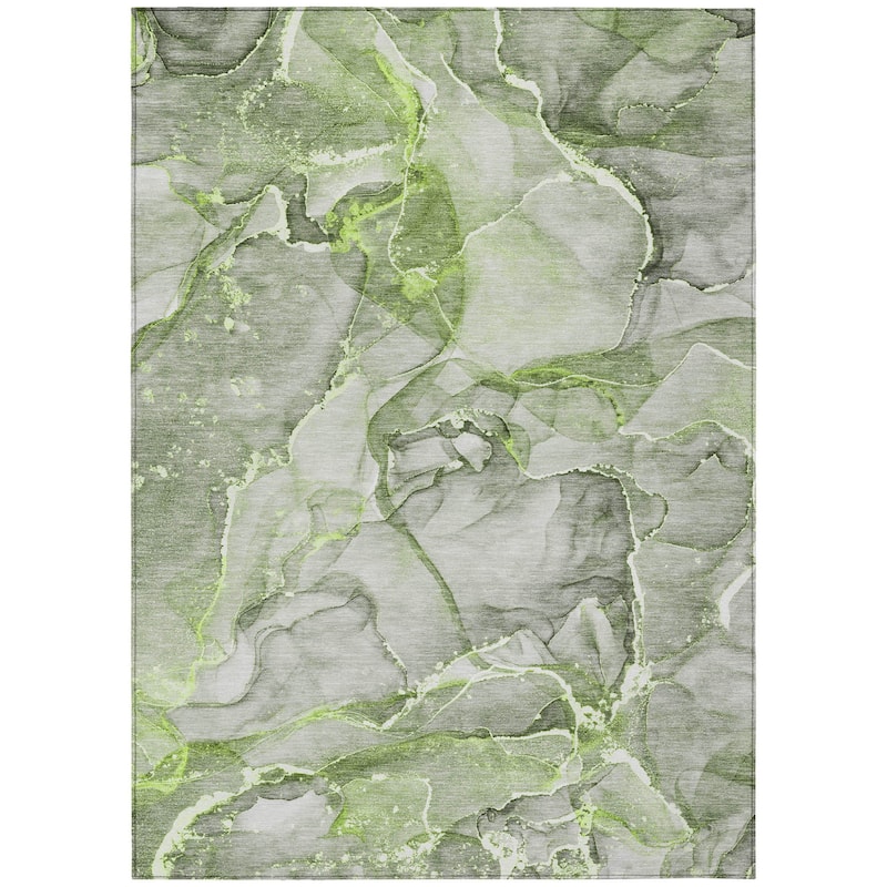 Allus Artistic Abstract Weather Resistant Classic Meets Modern Outdoor Rug