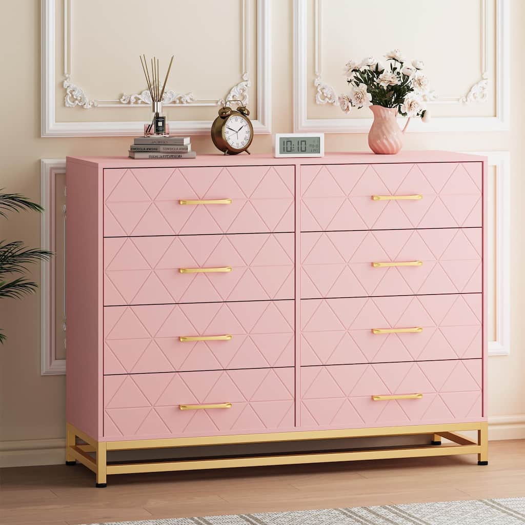 8 Deep Drawer Dresser for Bedroom Wood