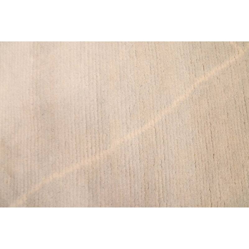 ECARPETGALLERY Hand-knotted Pak Finest Marrakesh Light Grey Wool Rug - 9'3 x 11'10