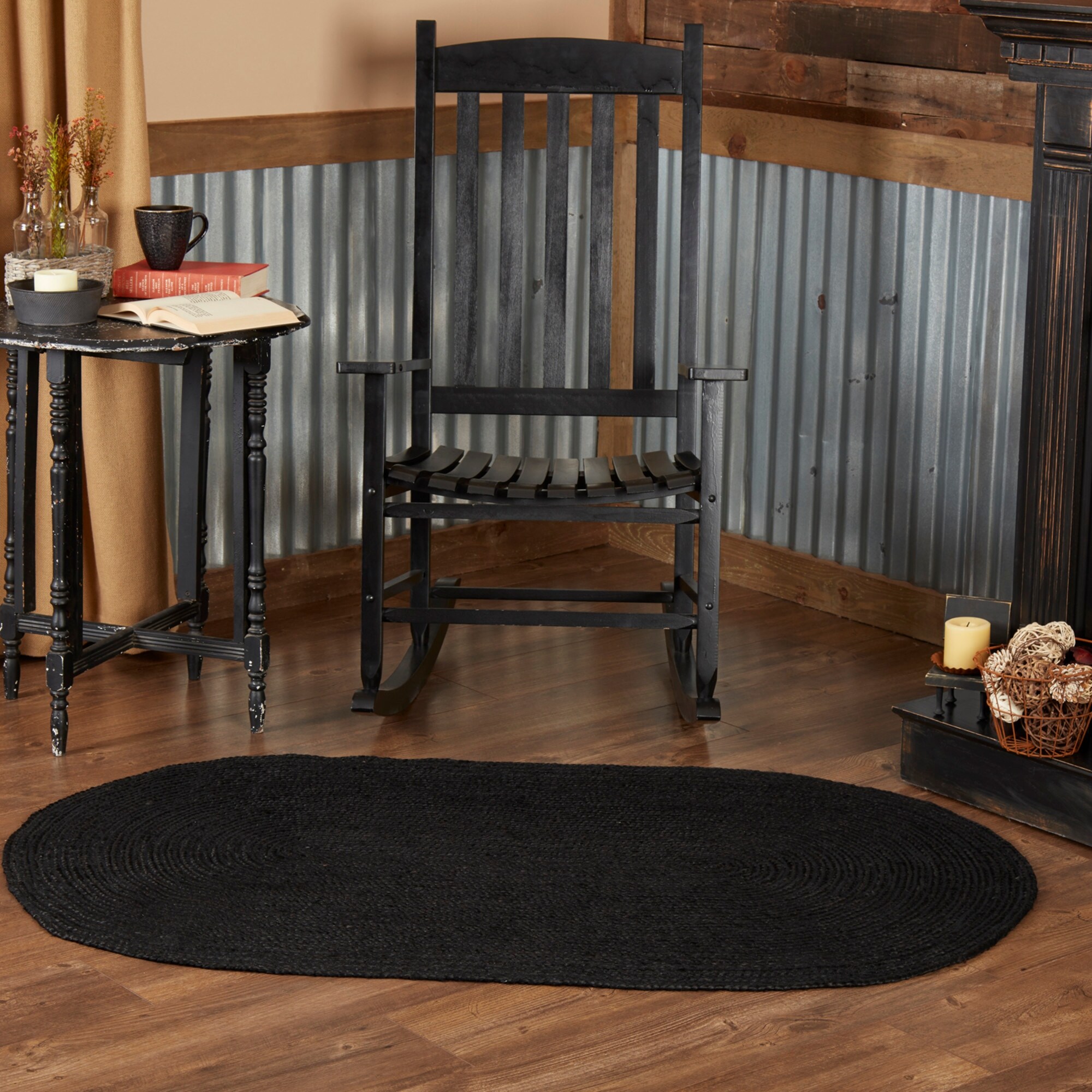 Black Jute Oval Rug 3' x 5' Raven 3' x 5' eBay