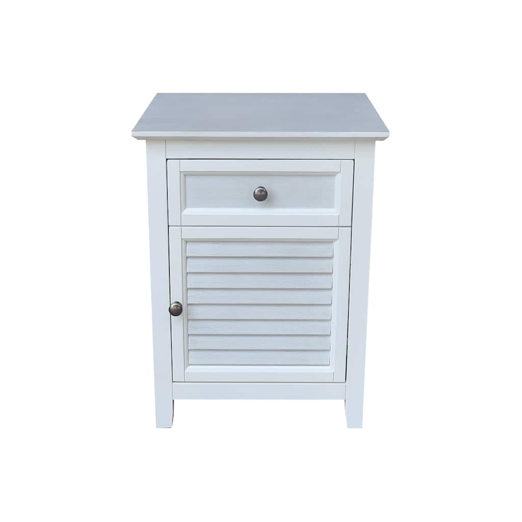 International Concepts Solid Wood Nightstand with Storage Cabinet