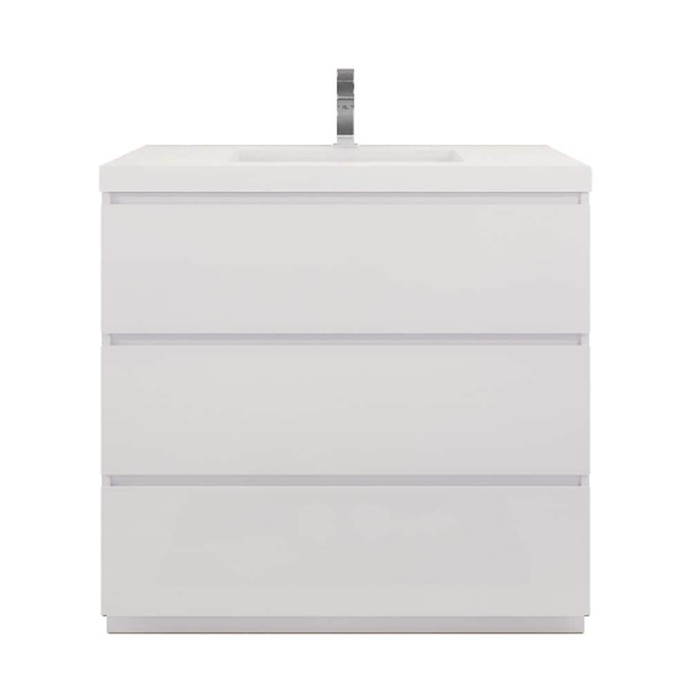 Aron 36'' Freestanding Vanity with Reinforced Acrylic Sink