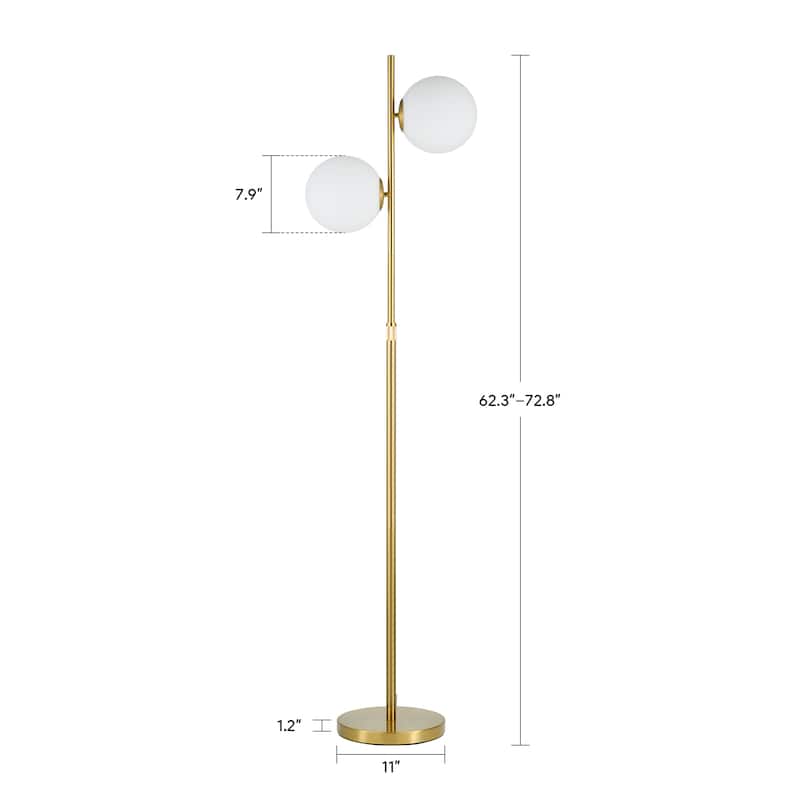 CO-Z 73" 2-Light Floor Lamp with Bulbs