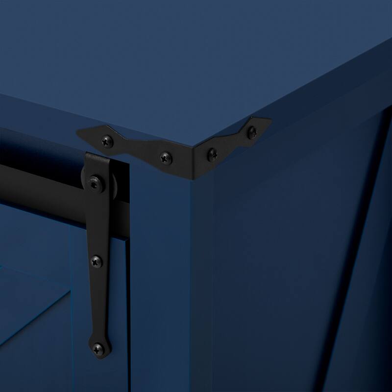 Unnie 55" Farmhouse Storage Cabinet with 4 Drawers and Power Outlet