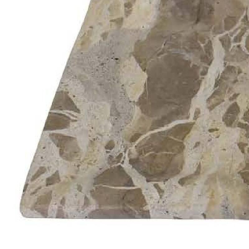 Decorative Accessory Tray, Capri Beige and Gray Marble Finish, 16 Inch