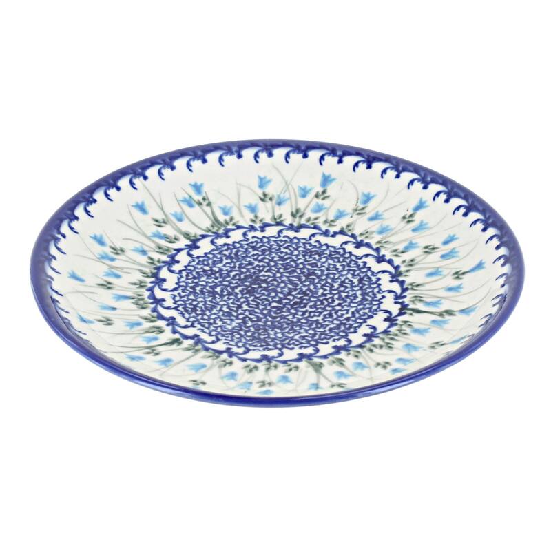 Blue Rose Polish Pottery Vena Dessert Plate - Misty