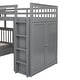 preview thumbnail 26 of 28, Merax Twin-Twin over Full L-Shaped Bunk Bed With 3 Drawers, Portable Desk and Wardrobe