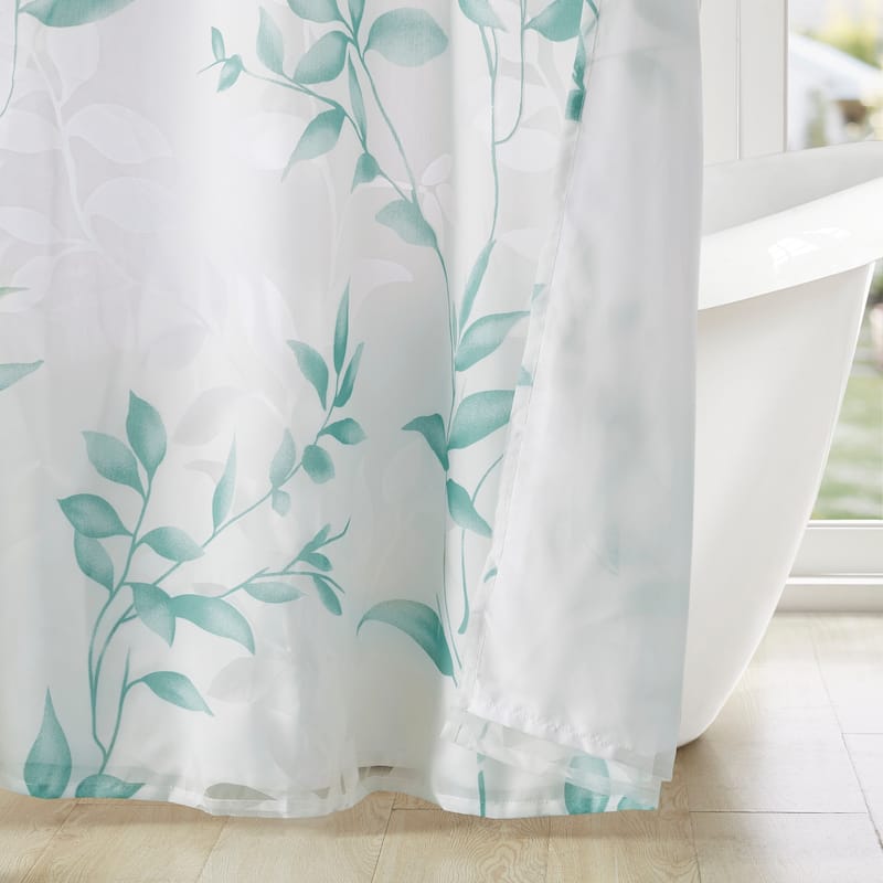 Madison Park Cecily Burnout Printed Shower Curtain