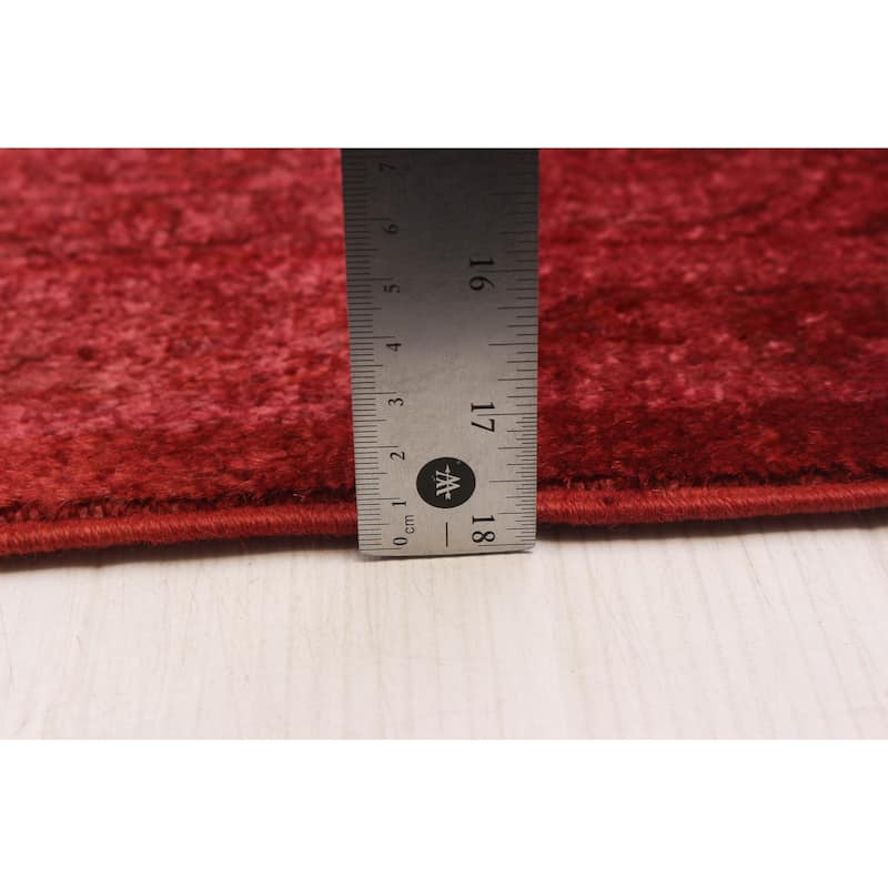ECARPETGALLERY Hand-knotted Vibrance Dark Red Wool Rug - 9'1 x 12'3