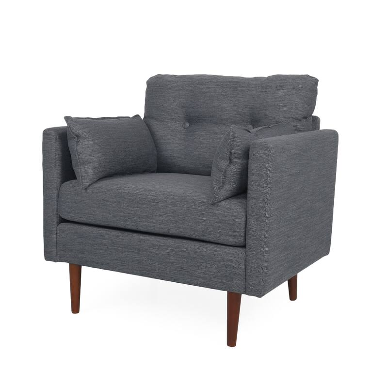 Roomfitters Modern Upholstered Accent Club Chair with Cushions, Mid-Century Supportive Lounge Seating